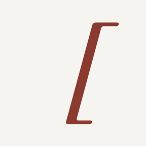 The bain.monster wordmark device: a dark red bracket, the struck-out r that turns brain.monster into bain.monster.